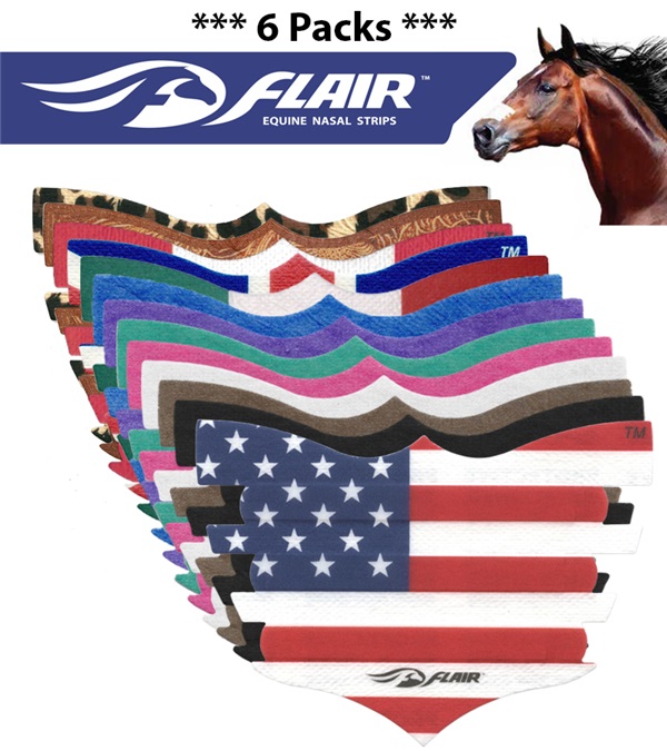 Picture of Flair 3081-USA Equine Nasal Strips - USA Flag, Pack of 6