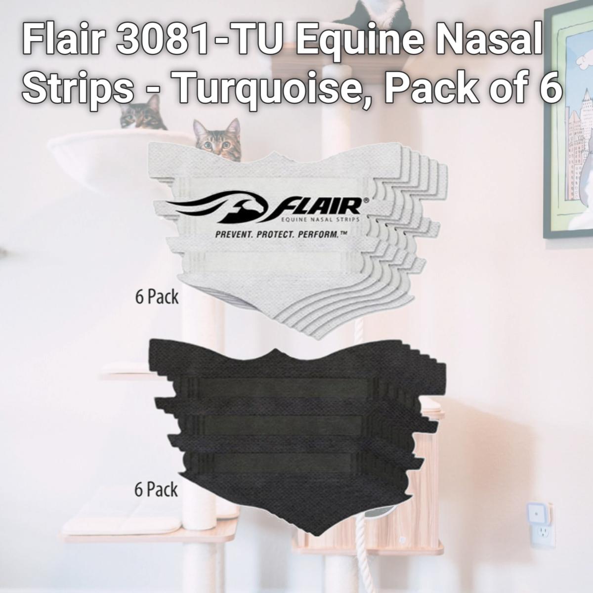 Picture of Flair 3081-TU Equine Nasal Strips - Turquoise, Pack of 6