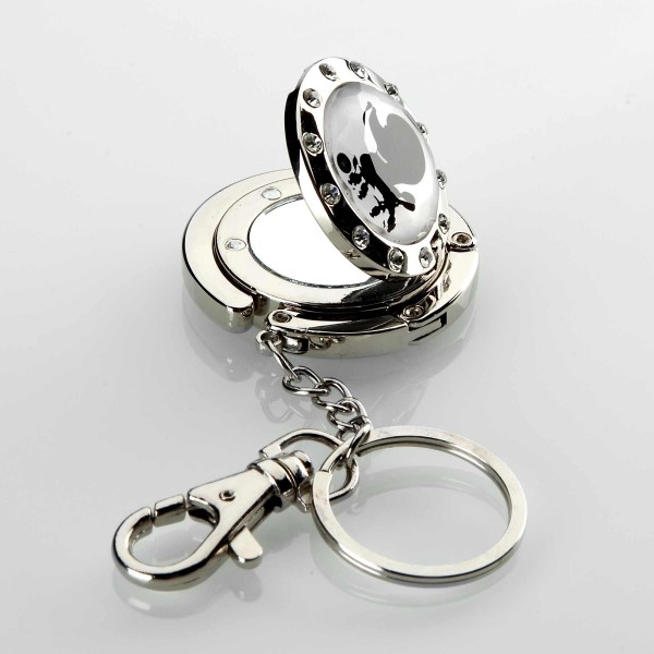 Poodle Mirror Purse Hanger Keychain