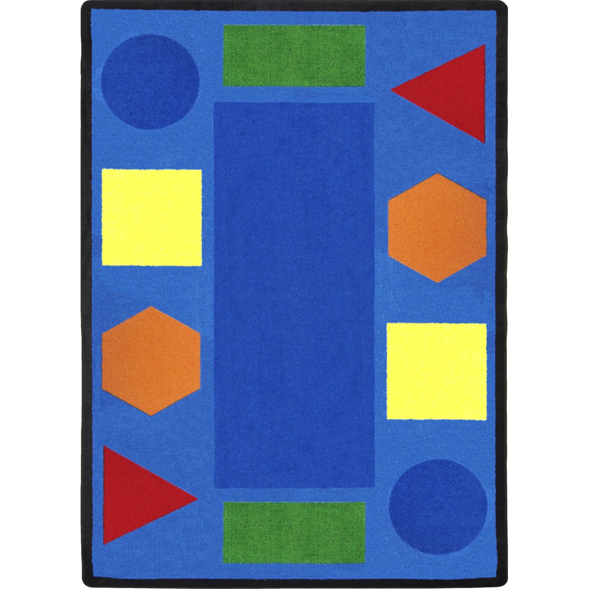 1671D 7 ft. 8 in. x 10 ft. 9 in. Sitting Shapes Kid Essentials Rectangle Rug  Multicolor