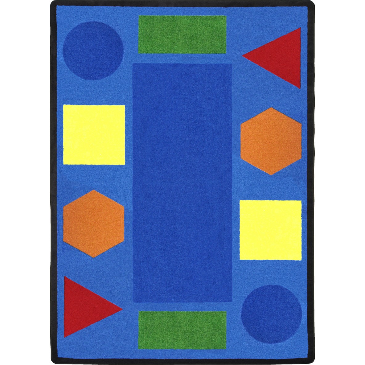 1671C 5 ft. 4 in. x 7 ft. 8 in. Sitting Shapes Kid Essentials Rectangle Rug  Multicolor -  Joy Carpets