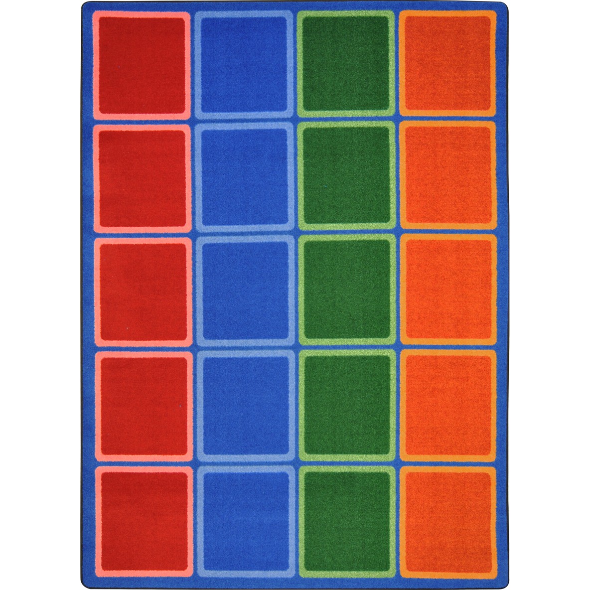 Blocks Abound Kid Essentials Rectangle Rug Primary