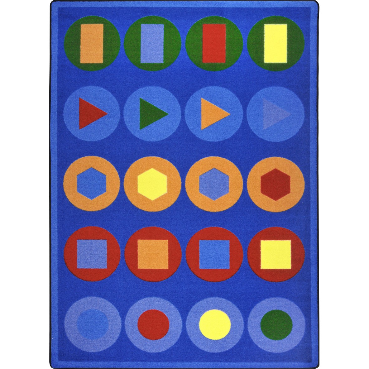 7 ft. 8 in. x 10 ft. 9 in. Encircled Kid Essentials Rectangle Rug  Multicolor