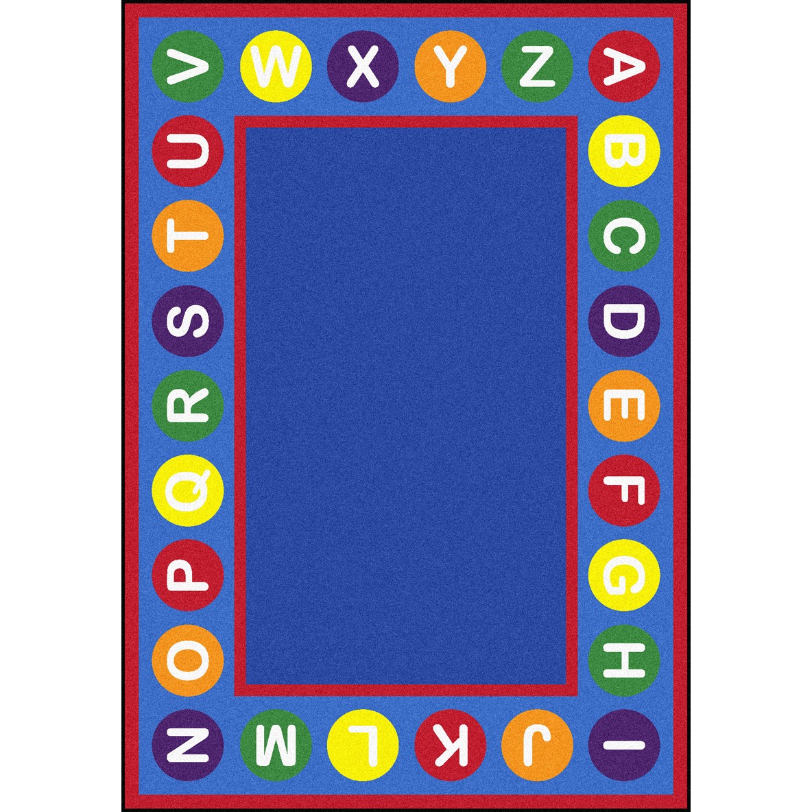 1786C-01 5 ft. 4 in. x 7 ft. 8 in. Alphabet Spots Kid Essentials Rectangle Rug  Multicolor