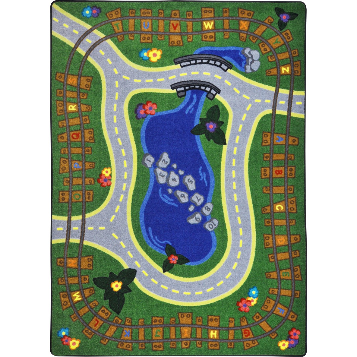 5 ft. 4 in. x 7 ft. 8 in. Alphabet Express Kid Essentials Rectangle Rug Multicolor