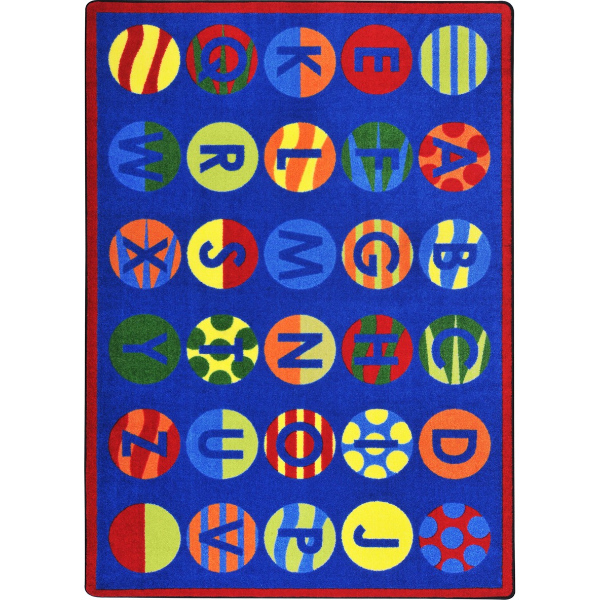 1802D 7 ft. 8 in. x 10 ft. 9 in. Alphabet Patterns Kid Essentials Rectangle Rug  Multicolor