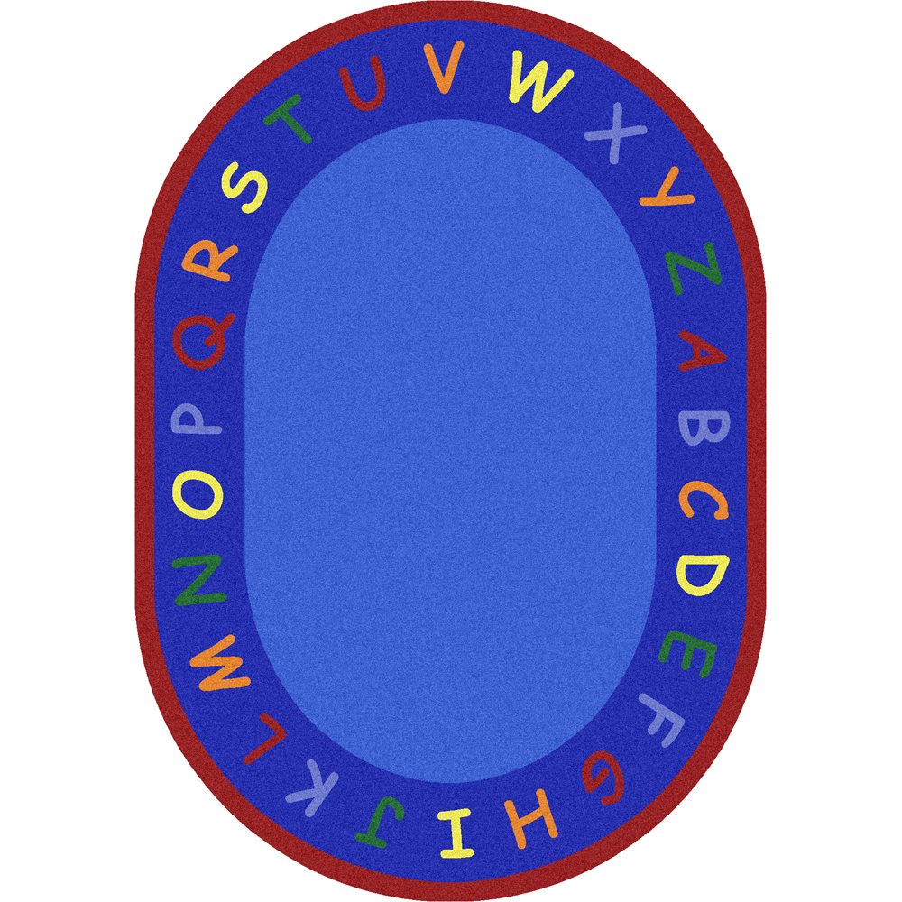 7 ft. 8 in. x 10 ft. 9 in. New Beginnings Kid Essentials Oval Rug Multicolor