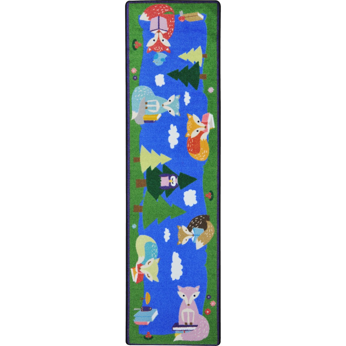 2 ft. 1 in. x 7 ft. 8 in. Foxy Readers Kid Essentials Runner Rug Multicolor