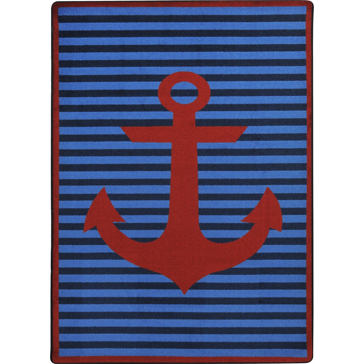 3 ft. 10 in. x 5 ft. 4 in. Safe Mooring Rectangle Rug  Red