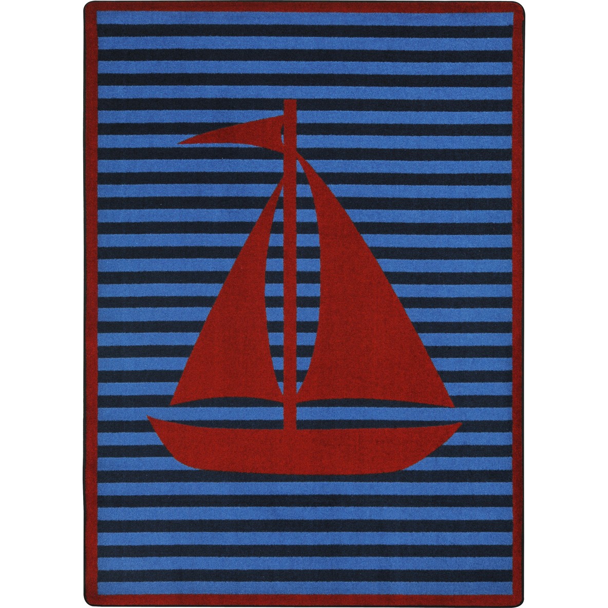 3 ft. 10 in. x 5 ft. 4 in. Following Seas Rectangle Rug  Red