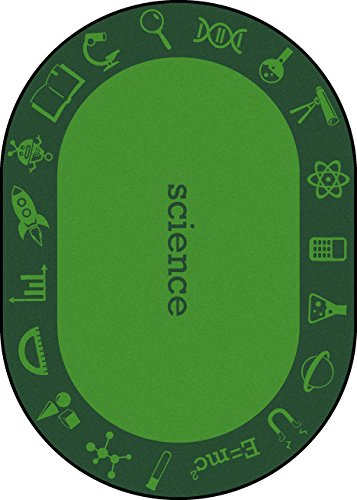 Steam Classroom Kid Essentials Oval Rug Science