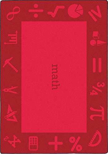 1912C-04 5 ft. 4 in. x 7 ft. 8 in. Steam Classroom Kid Essentials Rectangle Rug  Math