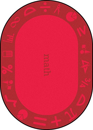 7 ft. 8 in. x 10 ft. 9 in. Steam Classroom Kid Essentials Oval Rug Math
