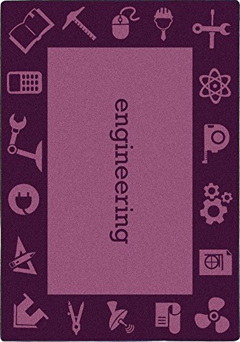 1912C-03 5 ft. 4 in. x 7 ft. 8 in. Steam Classroom Kid Essentials Rectangle Rug  Engineering