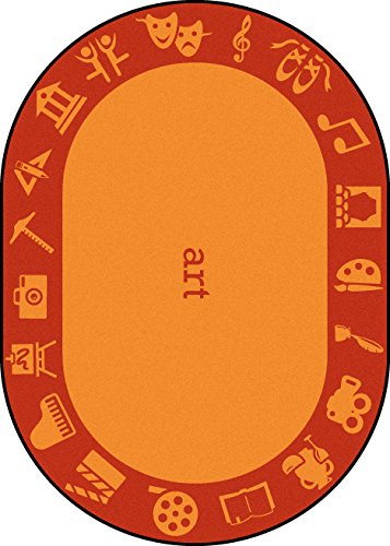 7 ft. 8 in. x 10 ft. 9 in. Steam Classroom Kid Essentials Oval Rug Art