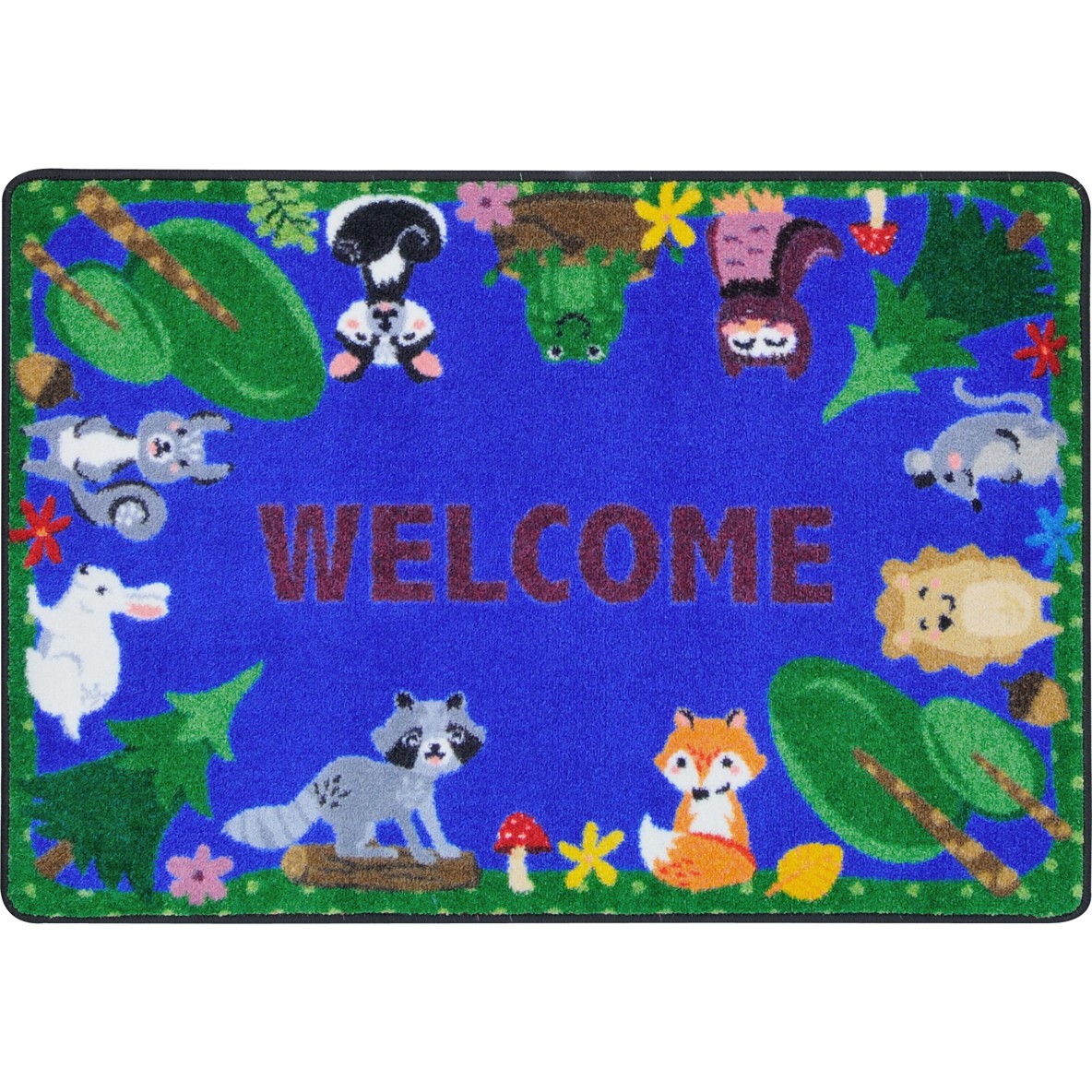 2 ft. 8 in. x 3 ft. 10 in. Animals Among Us Kid Essentials Rectangle Rug Multicolor