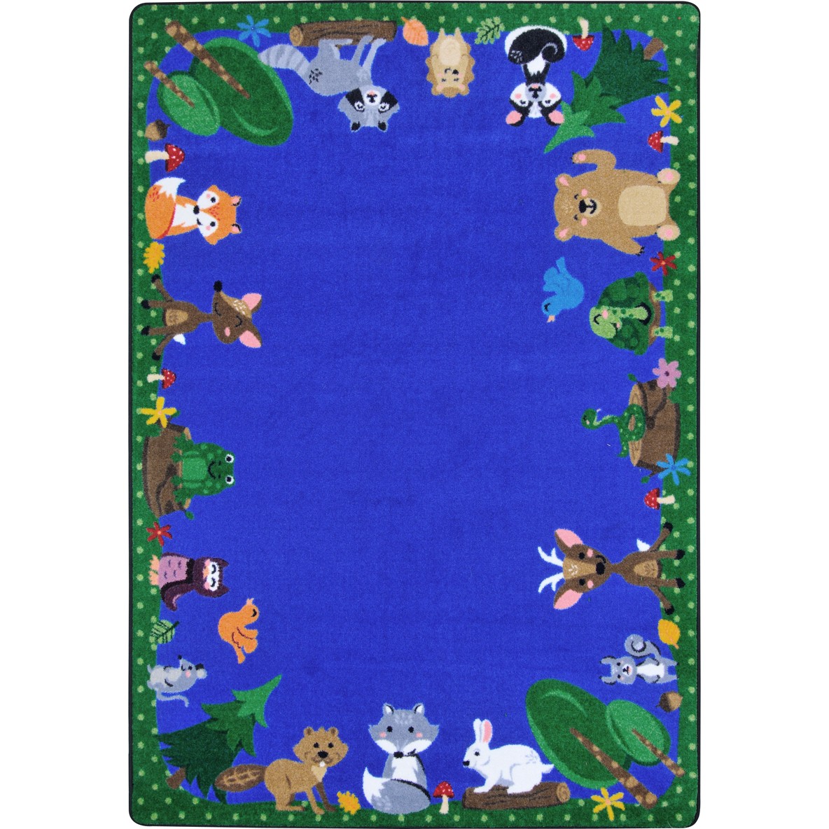 1939C 5 ft. 4 in. x 7 ft. 8 in. Animals Among Us Kid Essentials Rectangle Rug  Multicolor