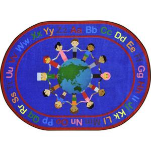 1928C 5 ft. 4 in. x 7 ft. 8 in. A World of Friends Classroom Kid Essentials Rectangle Rug  Multicolor