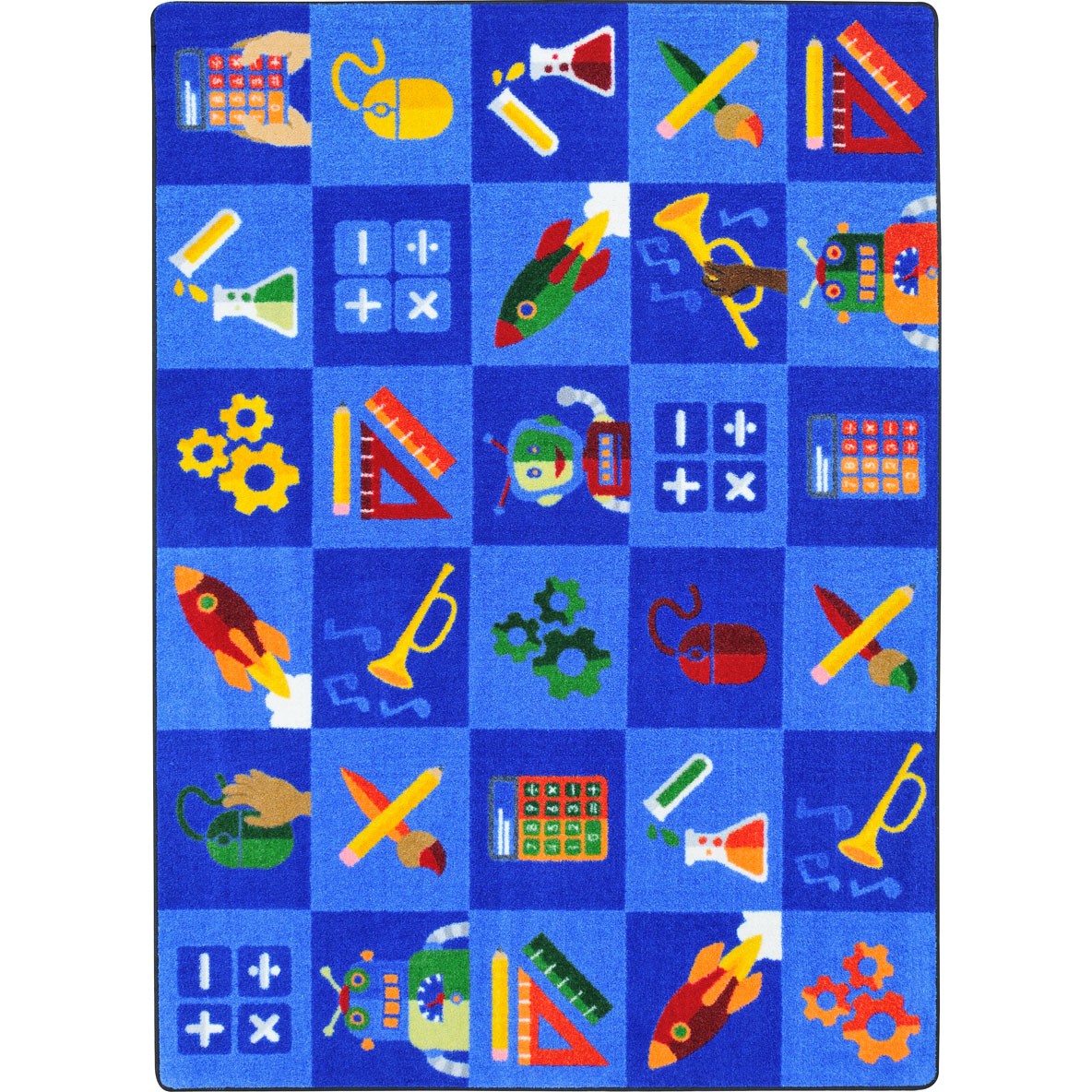 STEAM into Learning Rug in Multi 7.8 in. x 10.9 in.