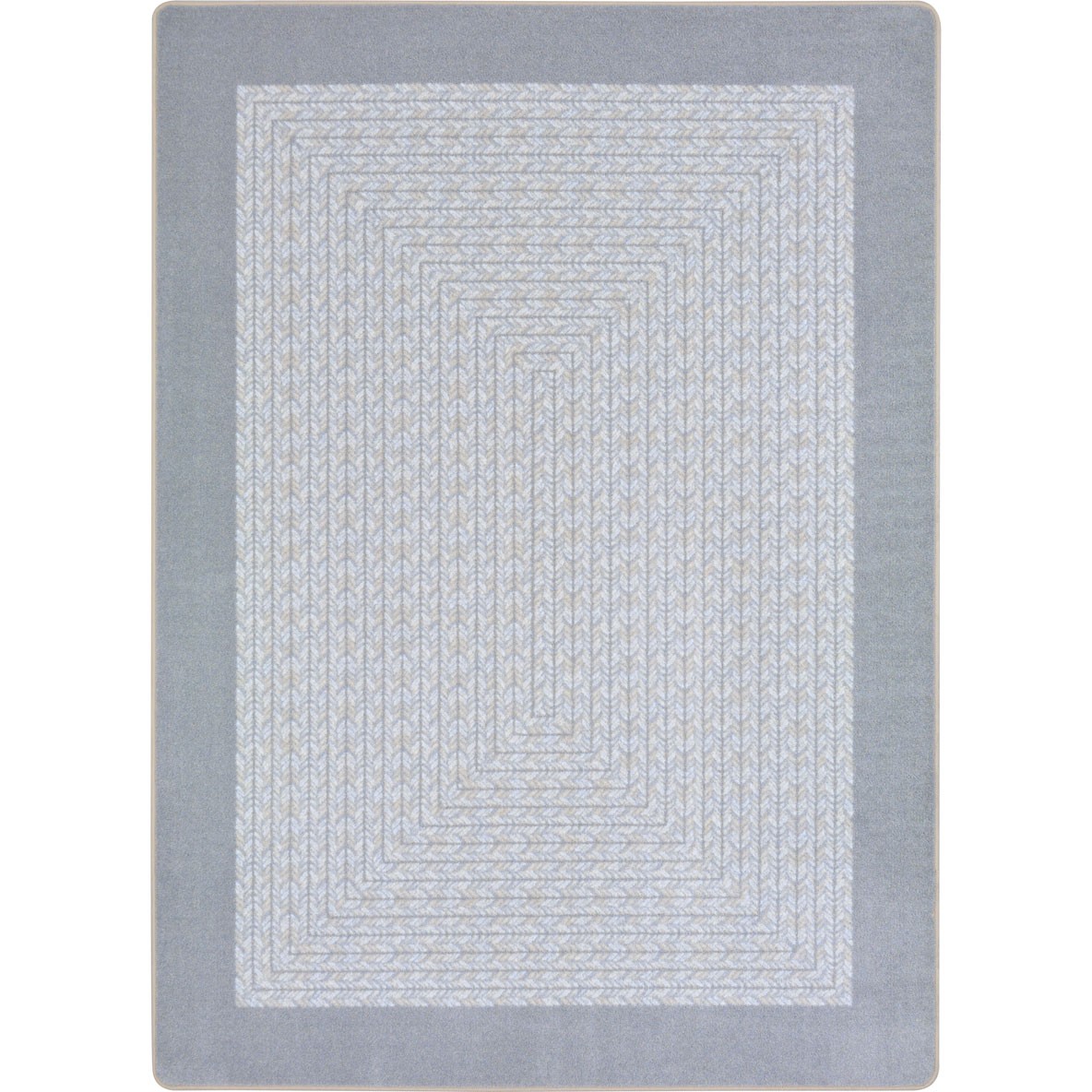 Like Home Rug in Silver - Oval  3.10 in. x 5.4 in.