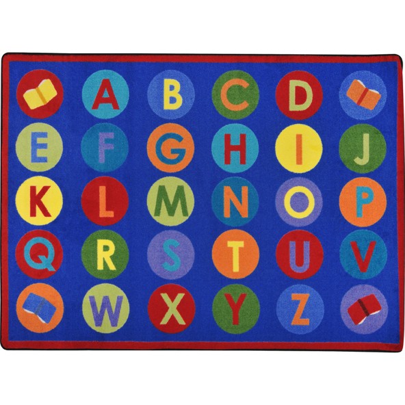 1945C 5 ft. 4 in. x 7 ft. 8 in. Kid Essentials Rectangle Library Dots Kids Rug  Multicolor