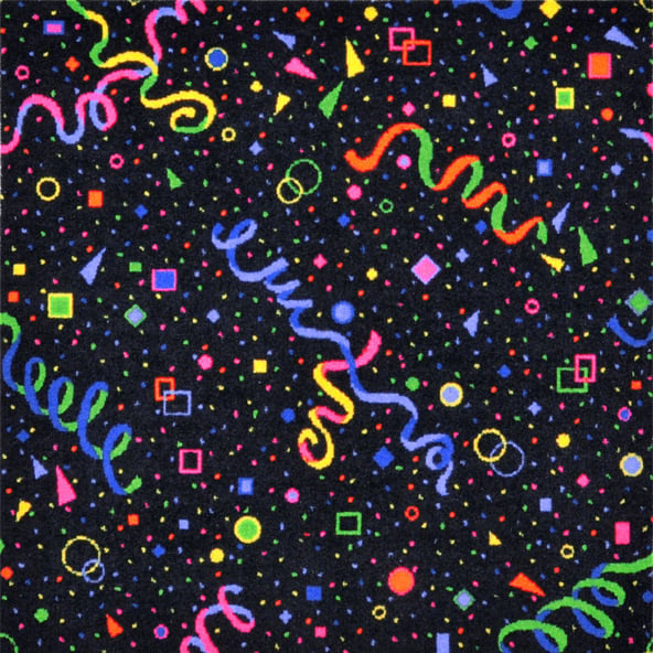 12 x 6 ft. Neon Lights Rectangle Celebration Fluorescent Area Rug  Multicolor