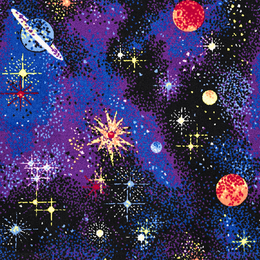 12 x 6 ft. Neon Lights Rectangle Space Explorer Fluorescent Area Rug  Multicolor
