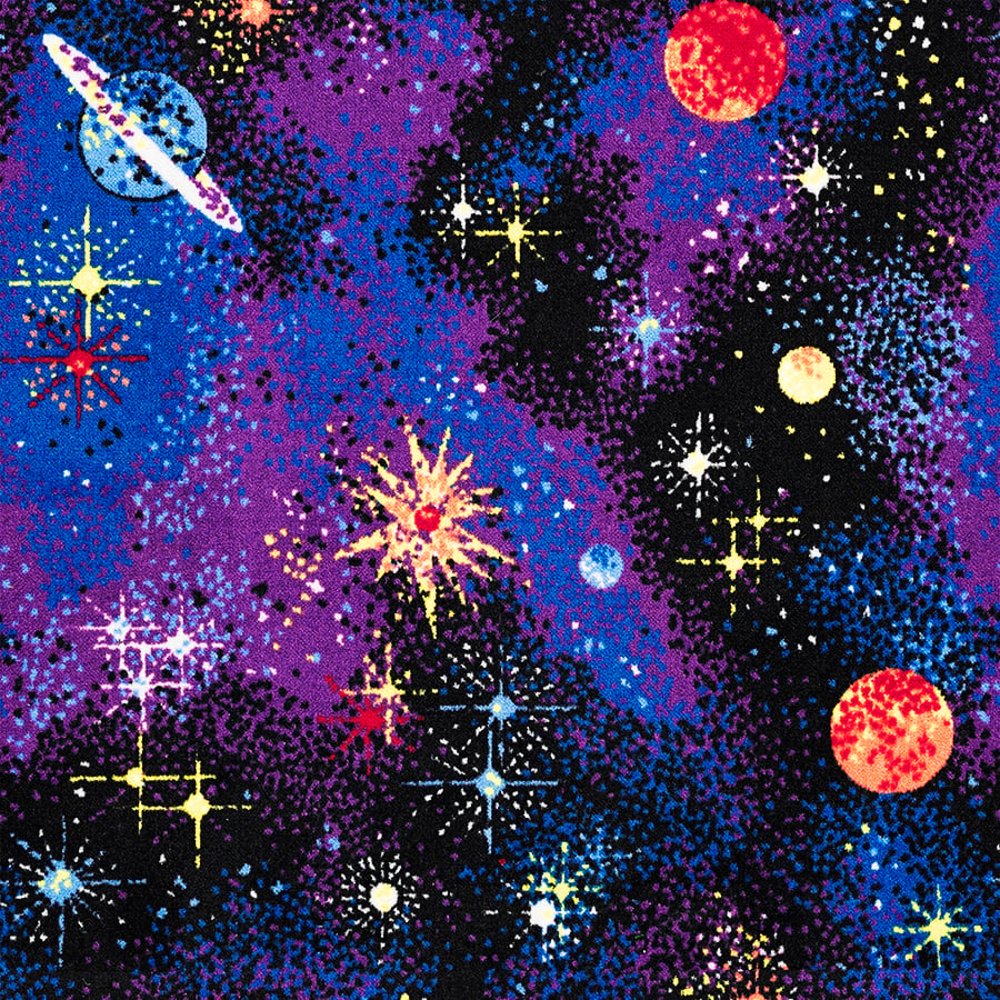 43S 12 x 8 ft. Neon Lights Rectangle Space Explorer Fluorescent Area Rug  Multicolor