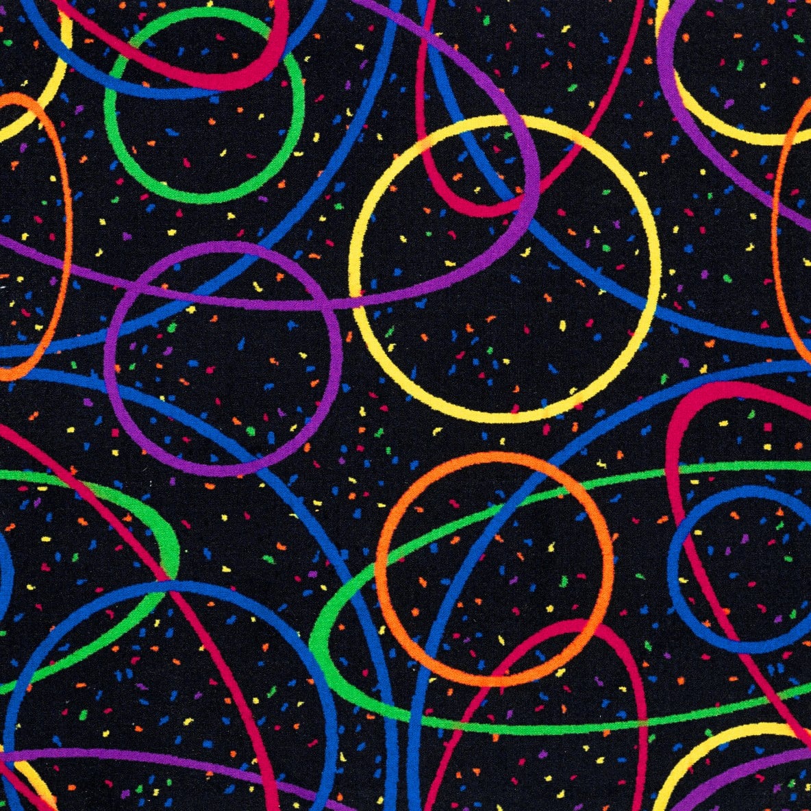12 x 8 ft. Neon Lights Rectangle Looped Fluorescent Area Rug  Multicolor