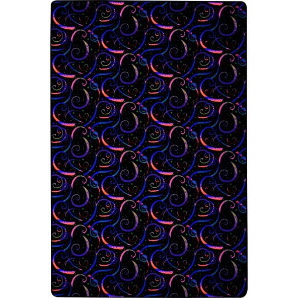 12 x 8 ft. Neon Lights Rectangle Dynamo Fluorescent Area Rug  Multicolor