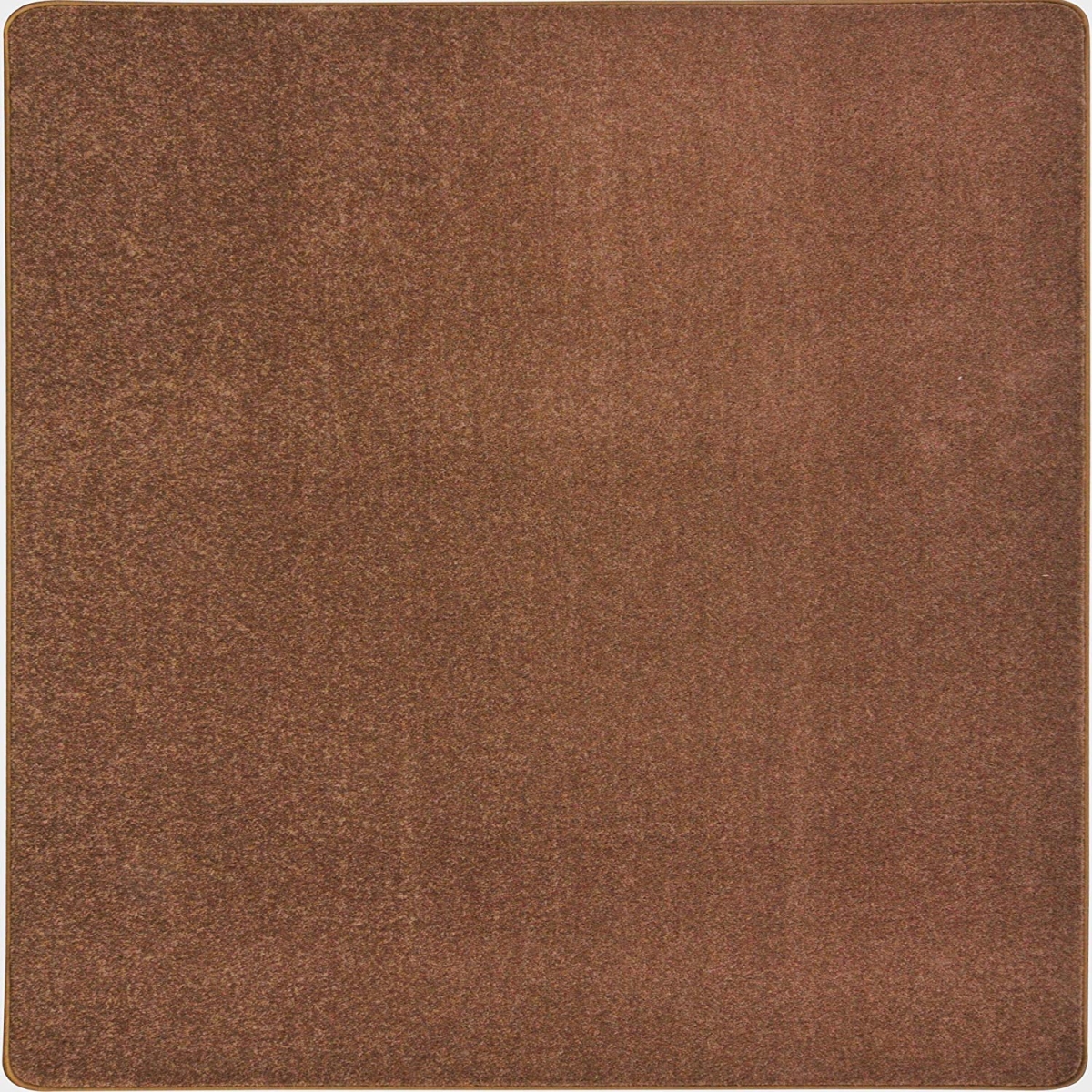 80P-10 6 x 6 ft. Rectangle Kid Essentials Endurance Misc Solid Color Area Rugs  Brown