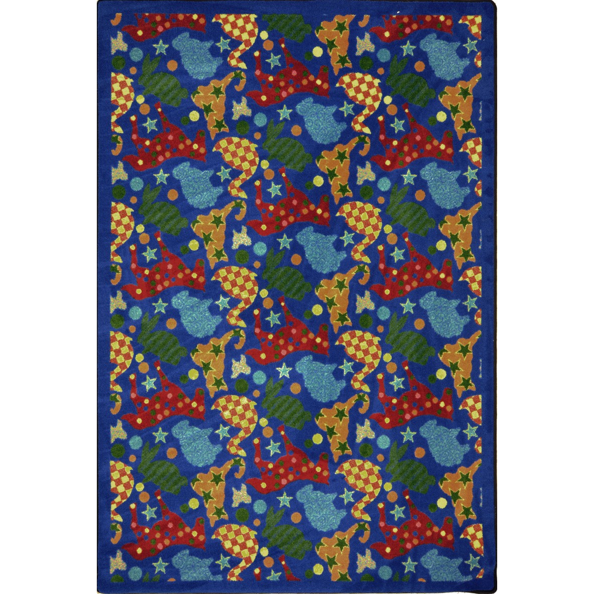 Playful Pattern-Childrens Rectangle Animal Crackers Area Rug - Multicolor - 3 ft. 10 in. x 5 ft. 4 in.