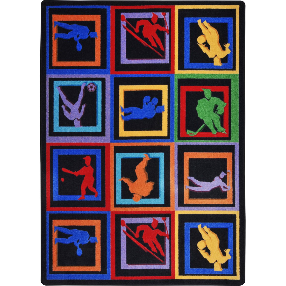 3 ft. 10 in. x 5 ft. 4 in. Games People Play - Gaming & Sports Rectangle Let the Games Begin Area Rug Multicolor