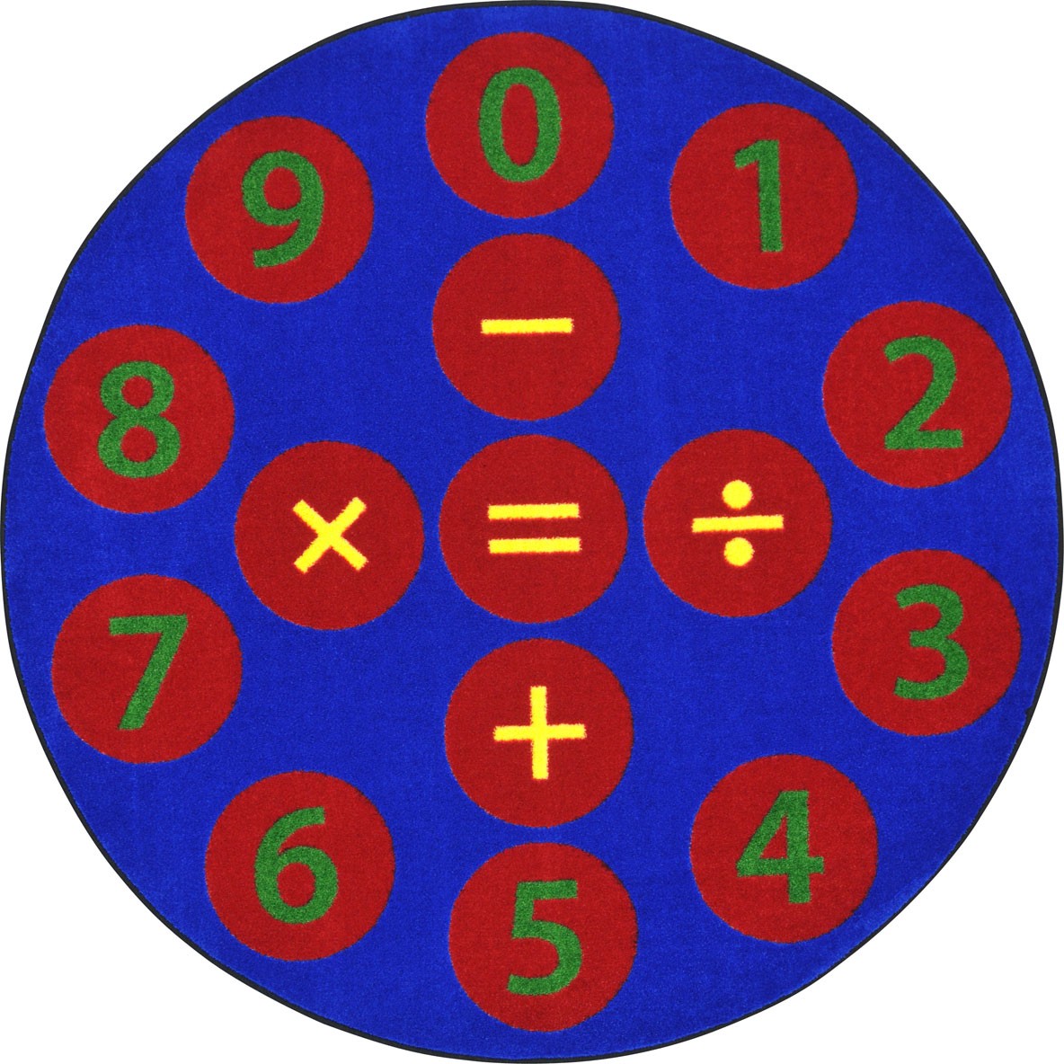Number Jumpers Round Area Rug  Multi Color - 5 ft. x 4 in.