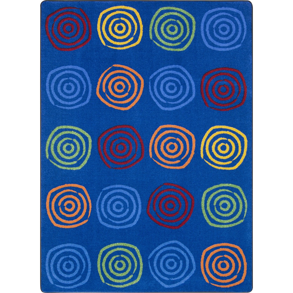 Simply Swirls Rectangle Area Rug  Rainbow - 5 ft. 4 in. x 7 ft. 8 in.