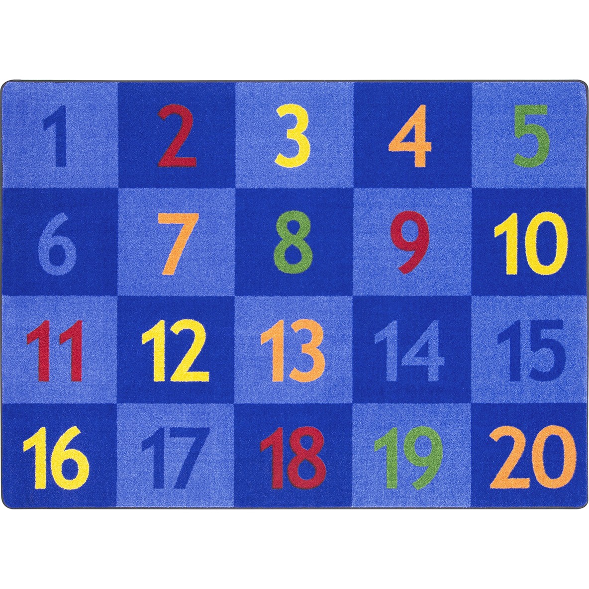 Time to Count Rectangle Area Rug  Multi Color - 5 ft. 4 in. x 7 ft. 8 in.