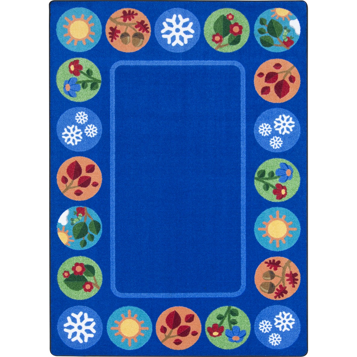 2023C Sit Around the Seasons Rectangle Area Rug  Multi Color - 5 ft. 4 in. x 7 ft. 8 in.