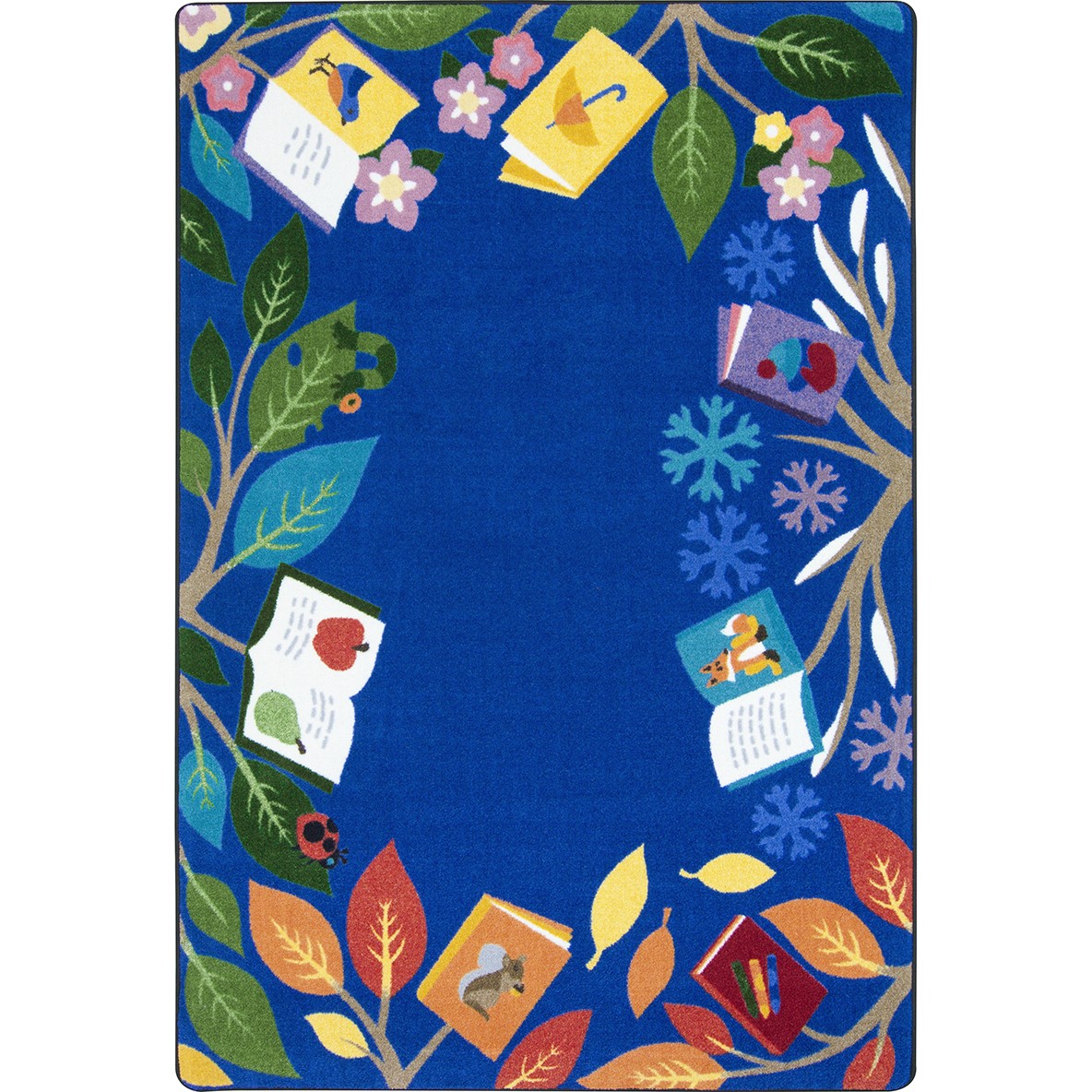 Books For All Seasons Rectangle Area Rug  Multi Color - 7 ft. 8 in. x 10 ft. 9 in.