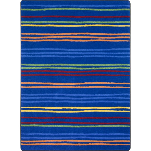 2010C-01 All Lined Up Rectangle Area Rug  Rainbow - 5 ft. 4 in. x 7 ft. 8 in.