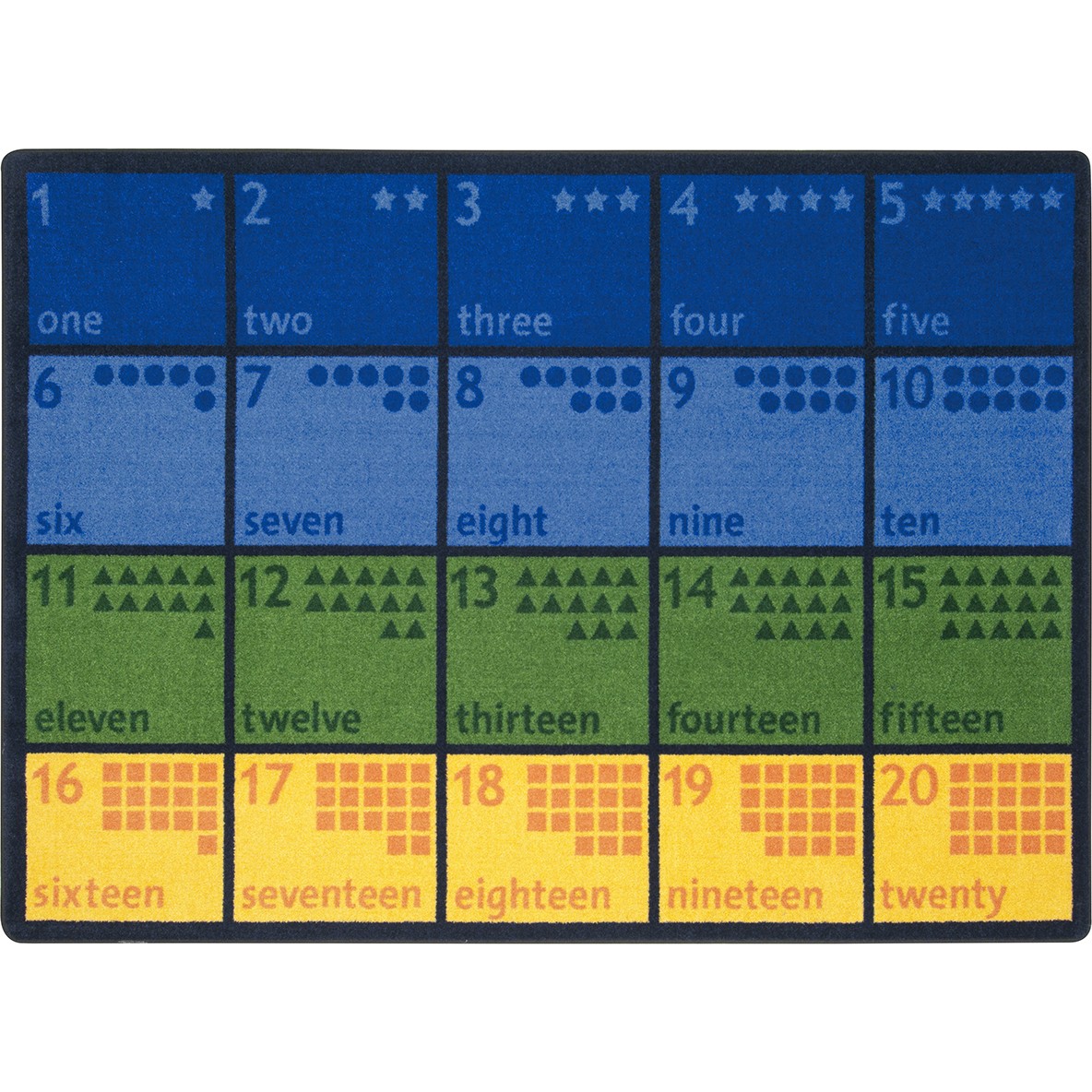 Count Rectangle Area Rug With Me Multi Color - 7 ft. 8 in. x 10 ft. 9 in.