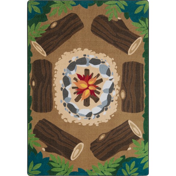 Campfire Fun Rectangle Area Rug  Multi Color - 5 ft. 4 in. x 7 ft. 8 in.