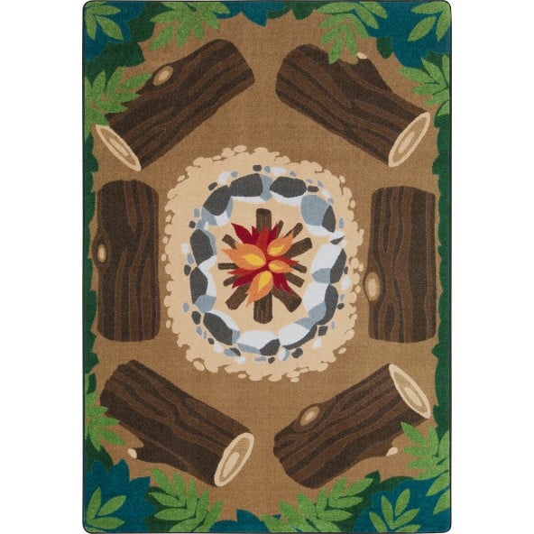 Campfire Fun Rectangle Area Rug  Multi Color - 7 ft. 8 in. x 10 ft. 9 in.