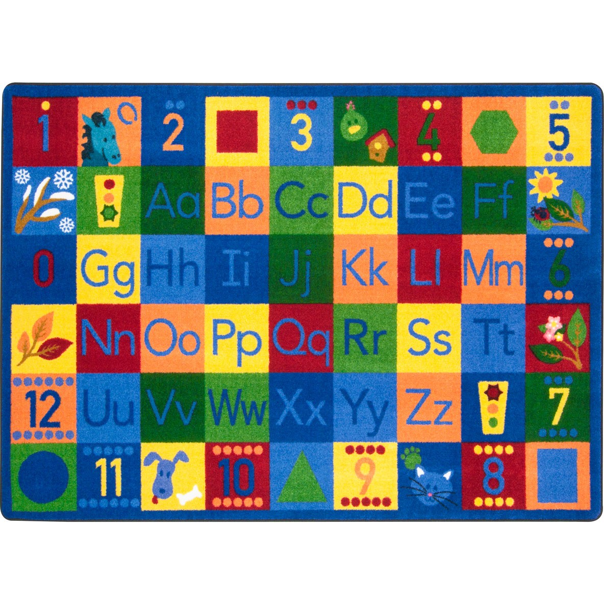 Around the Block II Rectangle Area Rug Multi Color - 5 ft. 4 in. x 7 ft. 8 in.