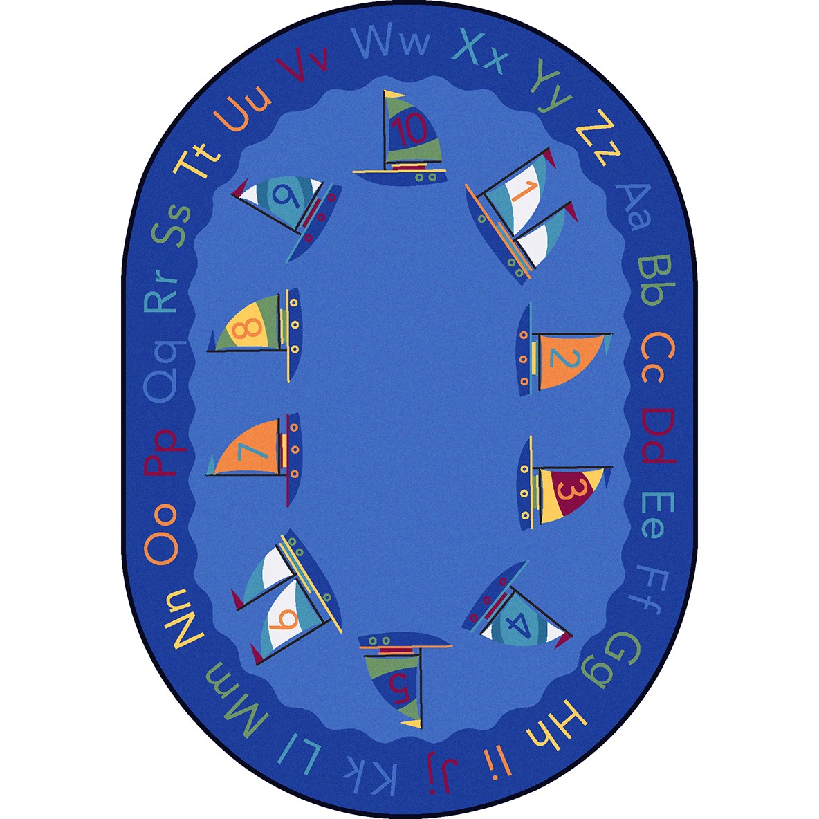 5 ft. 4 in. x 7 ft. 8 in. Smooth Sailing Oval Area Rug Multi Color