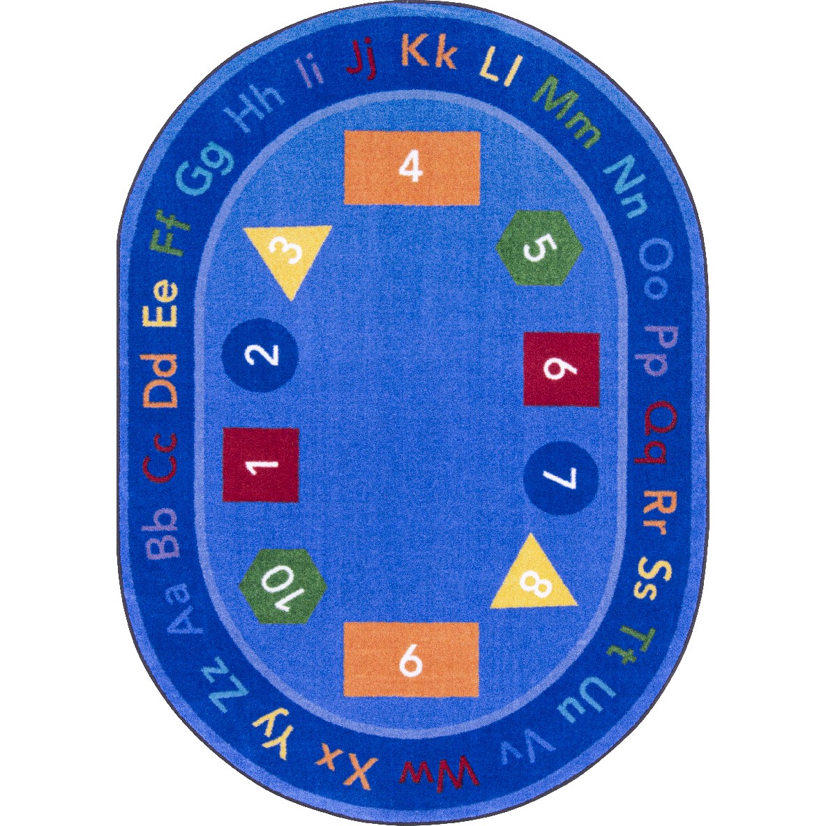 7 ft. 8 in. x 10 ft. 9 in.Fun-damentals Oval Area Rug Multi Color