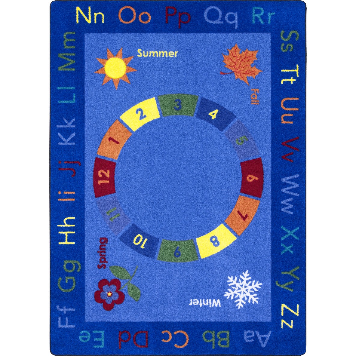 2049D 7 ft. 8 in. x 10 ft. 9 in. Learn Through the Seasons Area Rug  Multi Color