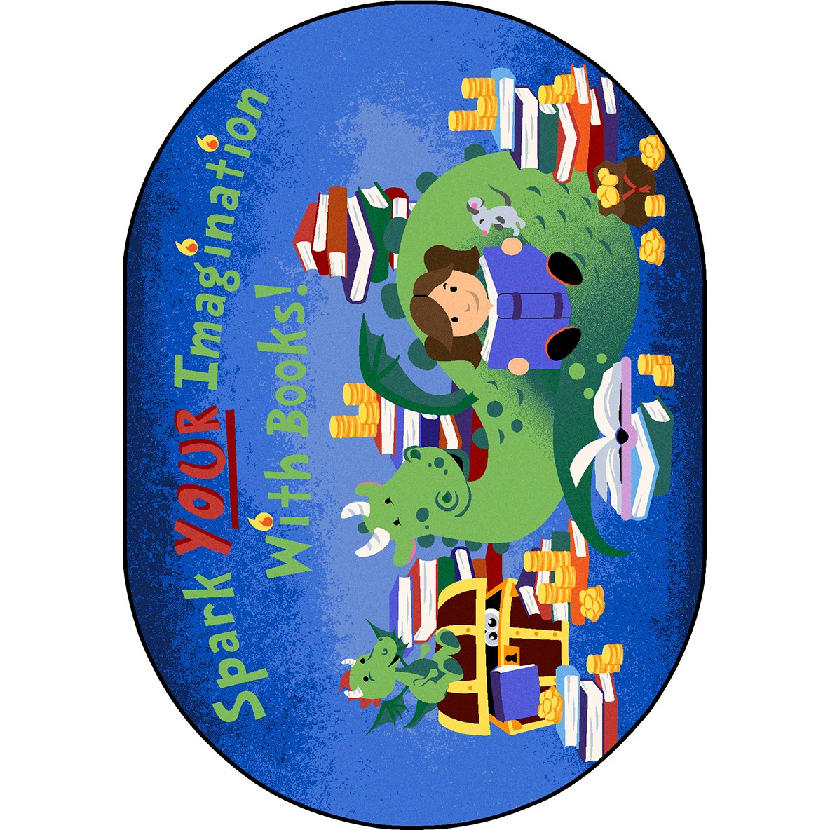 Reading Cave Oval Area Rug Multi Color - 7 ft. 8 in. x 10 ft. 9 in.