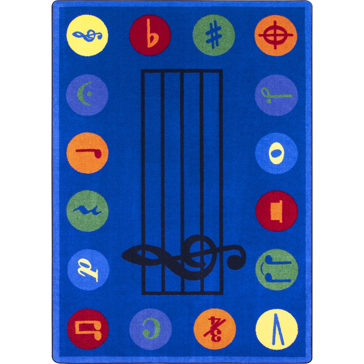 5 ft. 4 in. x 7 ft. 8 in. Take Note Area Rug Multi Color