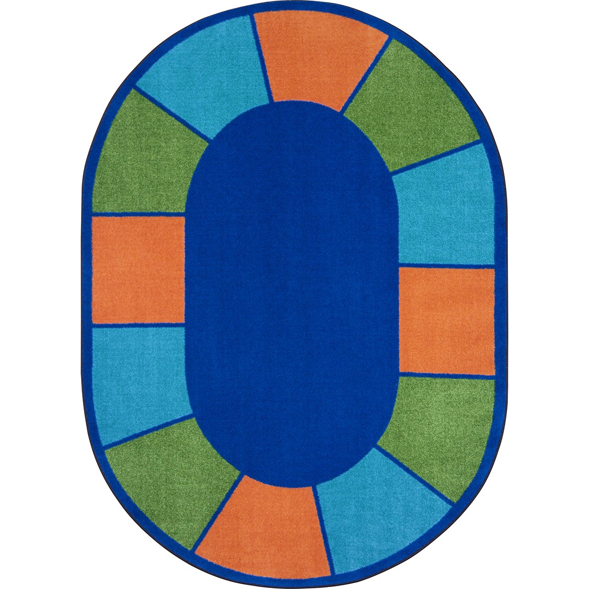 2053CC 5 ft. 4 in. x 7 ft. 8 in. Squares to Spare Oval Area Rug  Multi Color