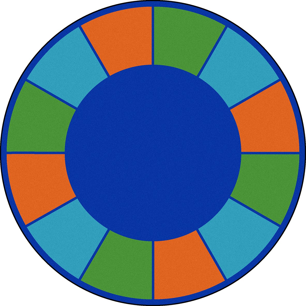 7 ft. x 7 in. Squares to Spare Round Area Rug Multi Color